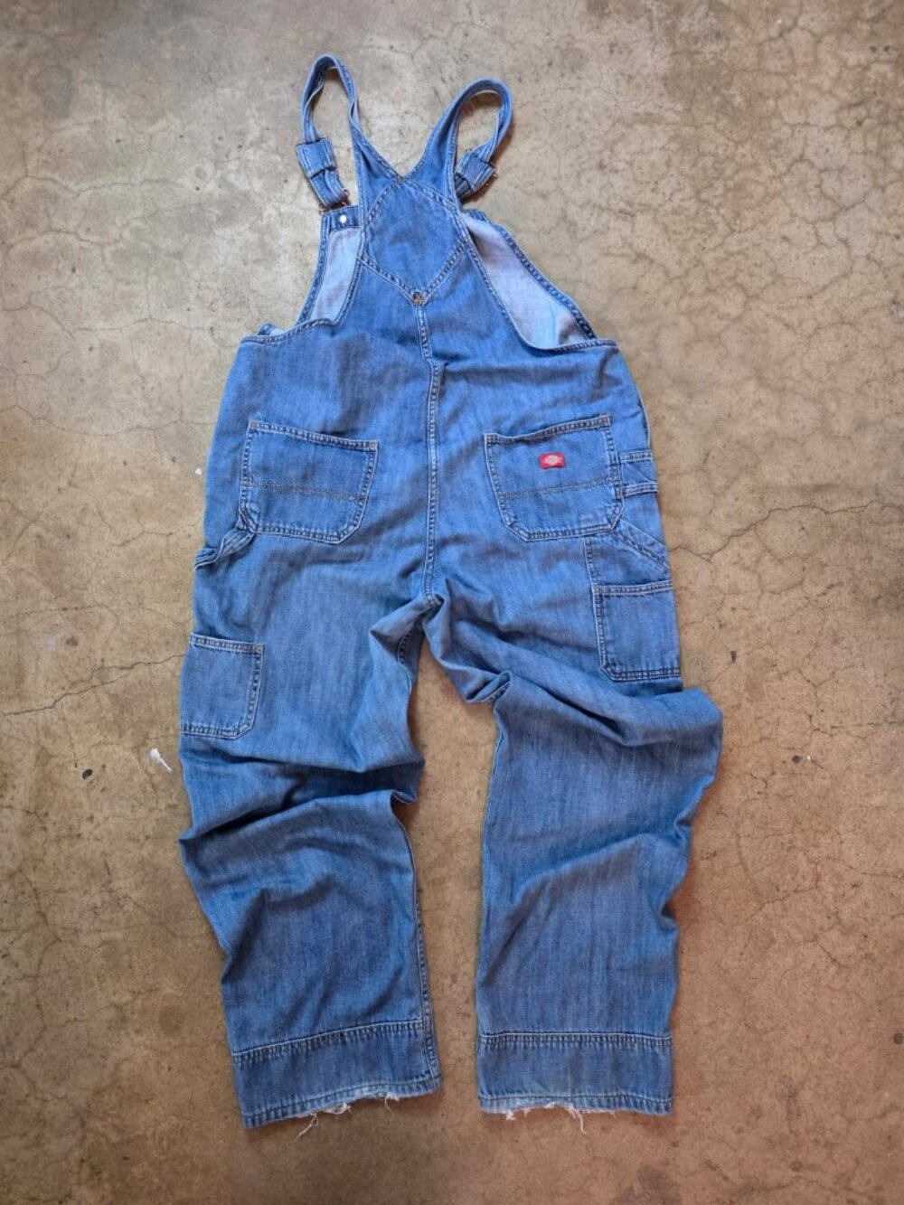 Dickies Denim Bib Overalls Blue Carpenter Workwear Women’s "M"' L30 Cotton